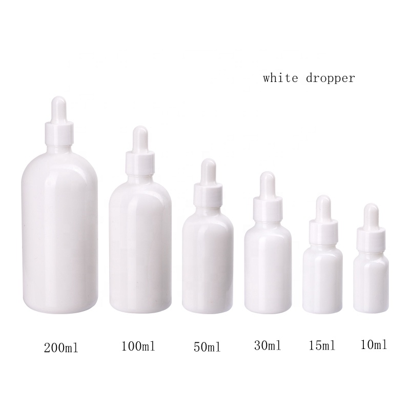 Juice Bottle Dropper - Flaconi contagocce vetro porcellana bianca 5-100ML